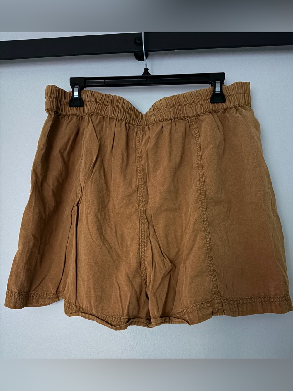 Free People Relaxed Elastic Waist Brown Shorts